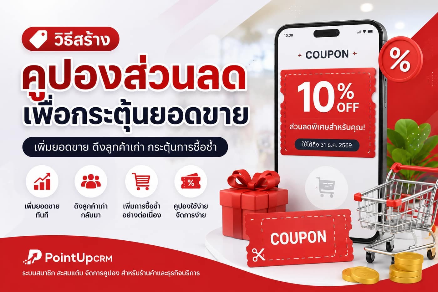 วิธีสร้างคูปองส่วนลดเพื่อกระตุ้นยอดขายให้ปัง! (พร้อมเทคนิคกำไรไม่หดหาย)