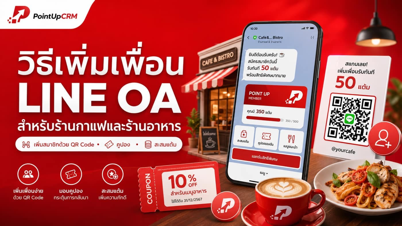 วิธีเพิ่มเพื่อน LINE OA สำหรับร้านกาแฟและร้านอาหาร